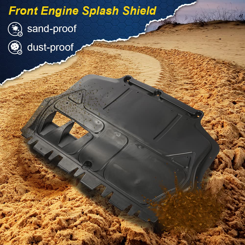 G-PLUS Front Engine Splash Shield Compatible with 2012-2015 Volkswagen Passat, Front Center Lower Undercar Shield Replacement