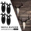 G-PLUS Wall Hanger Hook European Antler Style Wall Mount Bracket for Hanging Mounting Elk Deer Antelope Living Room Bedroom Home Decor 4PCS Black