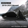 G-PLUS Power Mirror Right Passenger Side Compatible with Honda Accord Sedan 2018-2022 1.5L 76208TVAA02 76201TVAA01ZJ HO1321328 Glossy Black 3-Pin Manual Folding