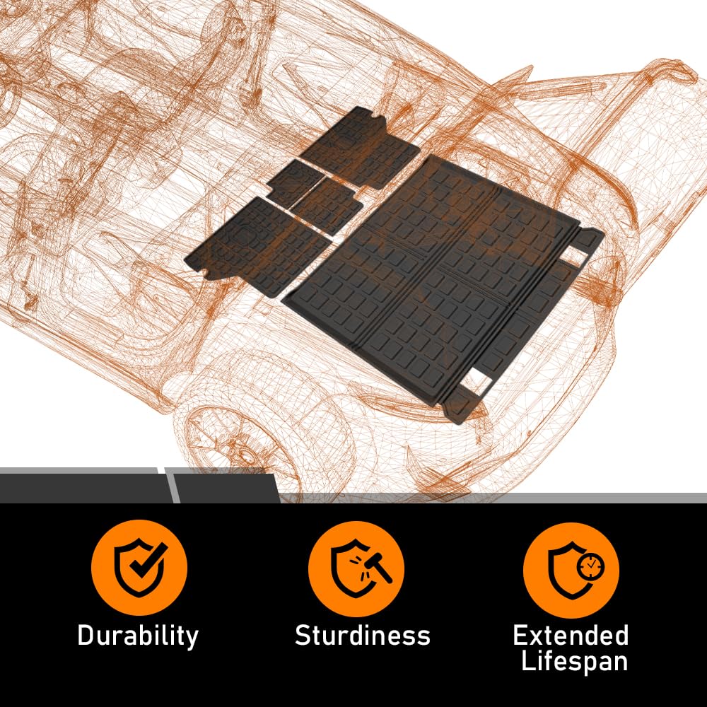 G-PLUS TPE Floor Mats Fit Toyota 4Runner 5 Seats 2010-2024 Truck Accessories Cargo Liners All Weather Protection 5PCS Black Alfombras para Carro