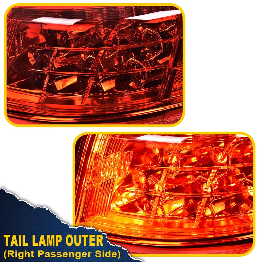 G-PLUS Tail Light Fit 2016 2017 2018 Honda HR-V EX/LX/EX-L Sport Utility 4-Door Sedan,(NOT Have the Side Light),Automotive Outer Brake Rear Lamp,Passenger Side (Right) Luces TraserasAssembly