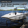 G-PLUS 12" x 50' Outdoor Ribbed Marine Carpet, Boat Trailer Bunk Carpet, Fit Boat Trailer Bunks Runner Docks Black