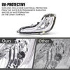 G-PLUS Bumper Fog Lights Compatible with Hyundai Accent 2012-2017 922011R010 922021R000 HY2592139 HY2593139 Left Driver Side & Right Passenger Side Clear Lens Fog Lamps
