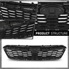G-PLUS Bumper Grille Grill W/Chrome Molding Trim, Compatible with Subaru Impreza 2017-2019, SU1200170, SU1212105, SU1213105, SU1202104, 91122FL00B, 91123FL03B, J1010FL300, 91123FL00B Black