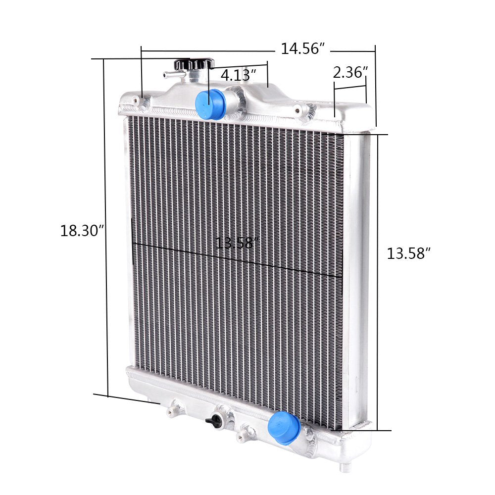 2 Row 42mm Aluminum Radiator Compatible For HONDA CIVIC D15/16 EG/EK 92-00+Silicone Hose