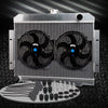 Compatible For Jeep CJ5/CJ6/CJ7 3.8L 4.2L 5.6L 1972-1986 Full Aluminum Racing Radiator Replacement + 2 PCS 10'' Radiator Cooling Fan
