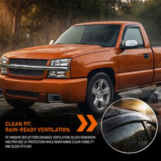 G-PLUS Window Vent Visor Deflectors 2PCS for Chevy Silverado GMC Sierra 1500 1999-2007 PC Smoky Product Details