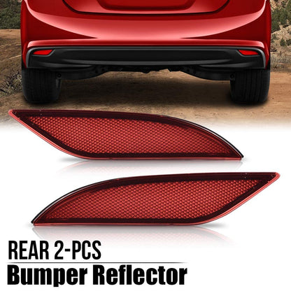 G-PLUS Rear Bumper Reflector Set Driver and Passenger Side Compatible with Chevy Malibu Hybrid 2016-2019 /Fit Malibu L 2016-2021 /Fit Malibu LS LT 2016-2022 23174490 GM1185113 23174489 GM1184113