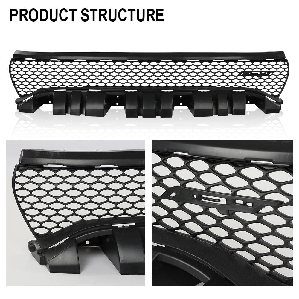 G-PLUS Front Bumper Body Kit Compatible with Dodge Charger 2015 2016 2017 2018 2019 2020 2021 2022 SRT Style 9PCS, Black