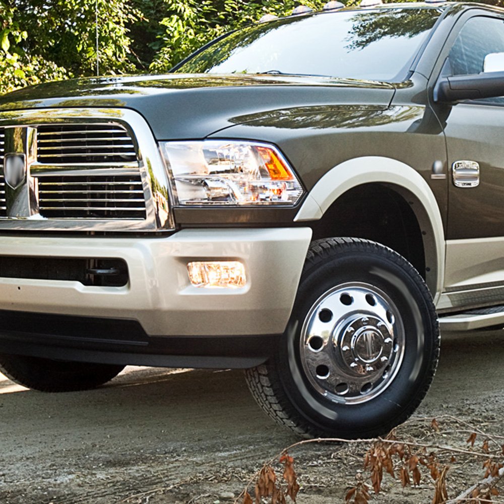 G-PLUS Chrome Front Wheel Center Caps Compatible with Dodge Ram 3500 1-Ton Dually Truck 2011-2016 1 Pair Hubcap Wheel Cover