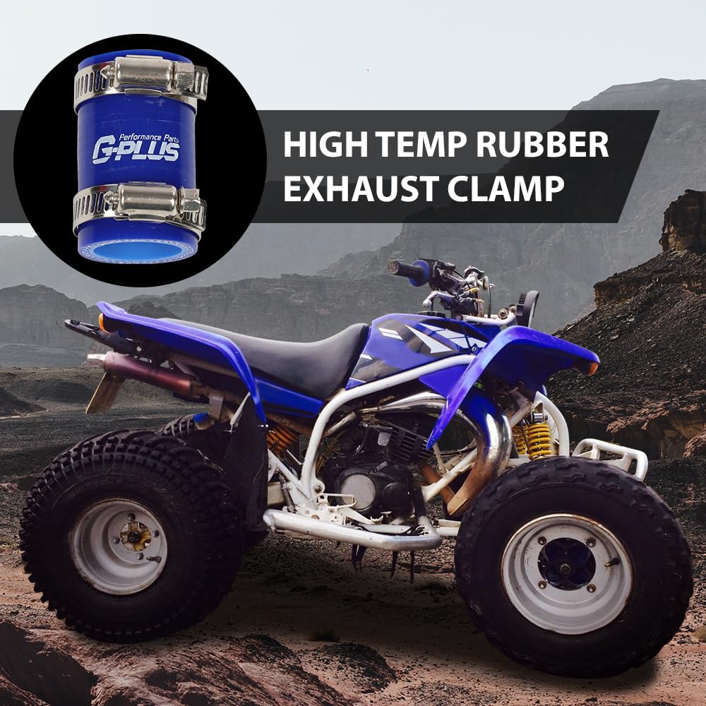 G-PLUS High Temp Rubber Exhaust Clamp Fit for Yamaha YFS 200 1"ID Blue