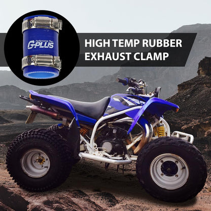 G-PLUS High Temp Rubber Exhaust Clamp Fit for Yamaha YFS 200 1"ID Blue