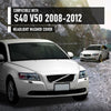 G-PLUS Left Right Headlight Washer Cover Pair Compatible with Volvo S40 V50 2008-2012 39886377, 39886397 Glossy Black
