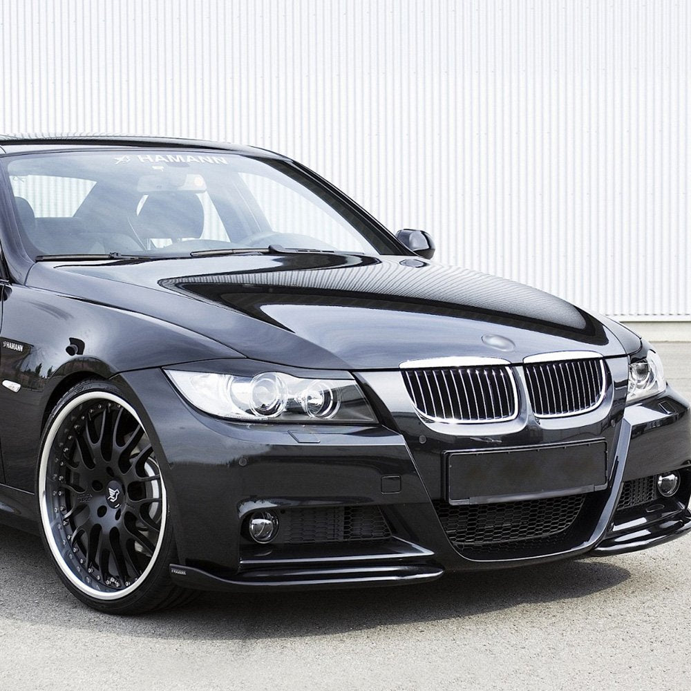 4PCS Silver Front Bumper Kidney Grille Hood Grills Replacement For BMW E90 E91 2005-2008 3-Series 320i 325i 330i 323i 328i Sedan Wagon 2006 2007