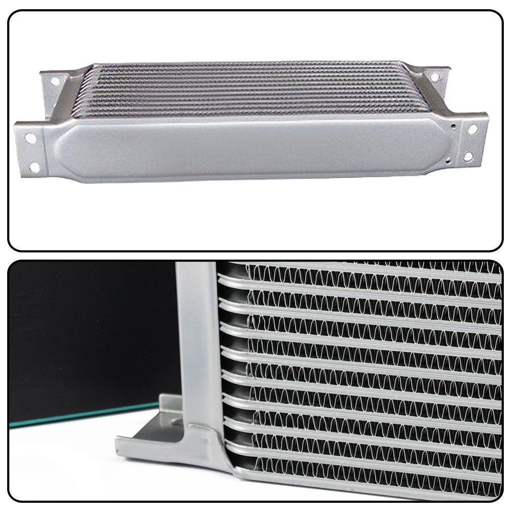 G-PLUS 25 Row AN-10 AN10 Universal Aluminum Racing Engine Transmission Oil Cooler Black