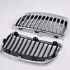 4PCS Silver Front Bumper Kidney Grille Hood Grills Replacement For BMW E90 E91 2005-2008 3-Series 320i 325i 330i 323i 328i Sedan Wagon 2006 2007