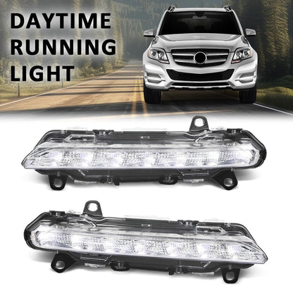 G-PLUS LED Pair Fog Lights DRL Daytime Running Lamps, Compatible with W204 X204 W216 W218 W221 W251 2008-2014, LH Driver & RH Right Side 2PCS, 2218201756, 2218201856