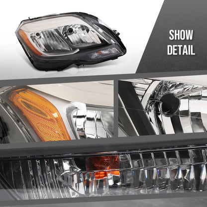 G-PLUS Headlight Set Left and Right Side Halogen Compatible with Benz GLK250 Bluetec 4Matic 2013 2014 2015, Fit Benz GLK350 (submodel: 4Matic, Base) 2013 2014 2015 2048204239, 2048204139 Black