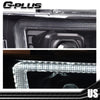 G-PLUS LED Tube Dual Projector Headlights, Compatible with 2007-2014 Chevy Tahoe/Suburban Bumper Headlamps Assembly, Clear Lens Black Housing Clear Reflector,faros delanteros