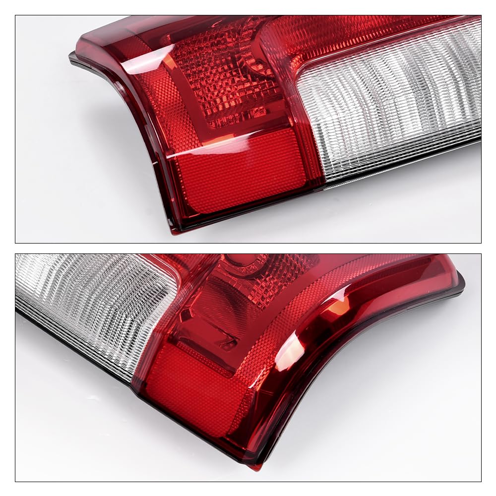 G-PLUS Rear Left Tail Light Assembly w/o Bulbs Compatible with Ford F250 F350 Super Duty 2017 2018 2019, Left Driver Side Rear Lamp Assembly, Red Lens Chrome Housing, FO2800256