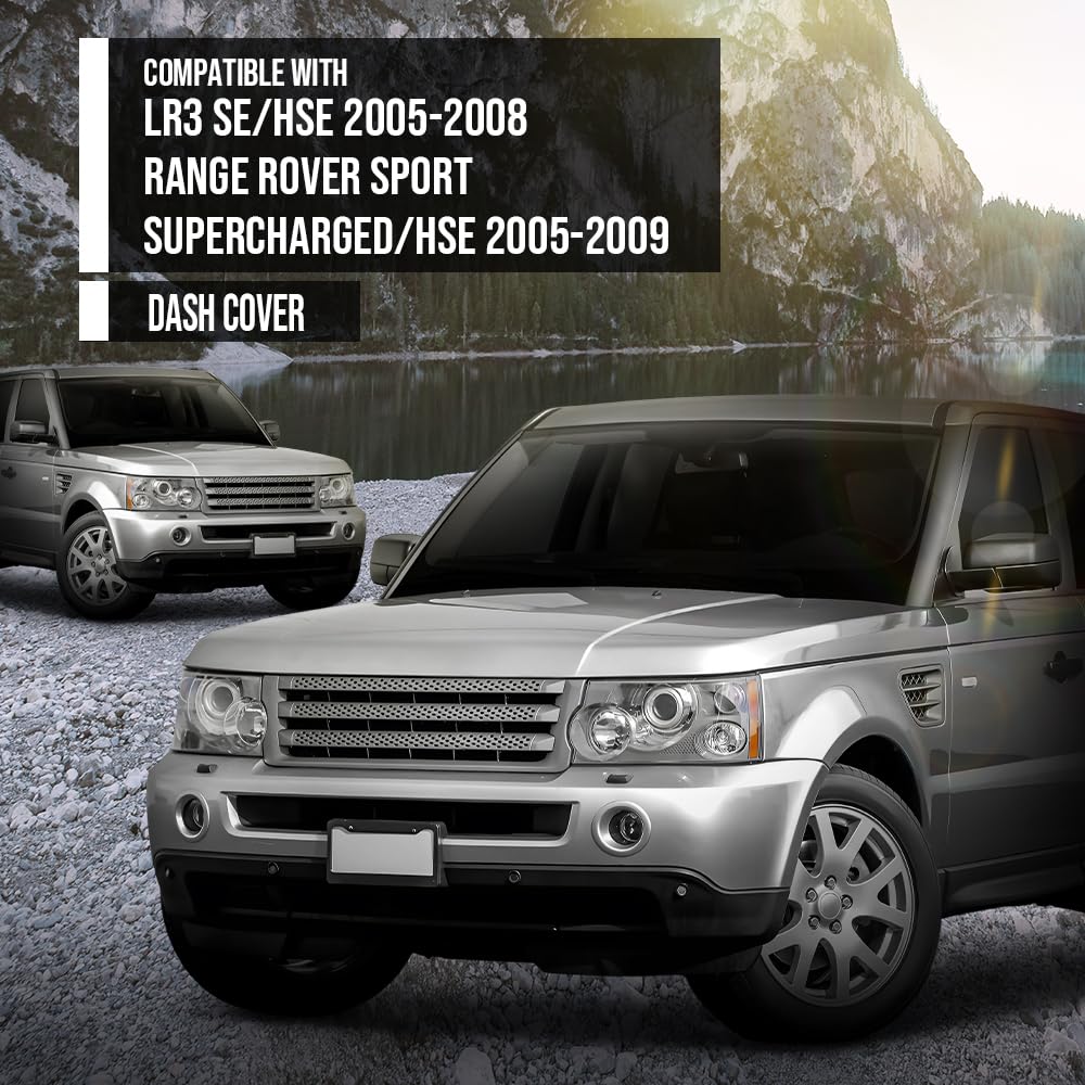 G-PLUS TPE Dashboard Dash Cover Compatible with 2005-2008 LR3 SE HSE/2005-2009 Range Rover Sport Supercharged/HSE 13-508LL