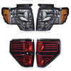 G-PLUS Tail Lights & Headlights Assembly Compatible with 2009-2014 Ford F150 Brake Tail Lamps & Headlamps
