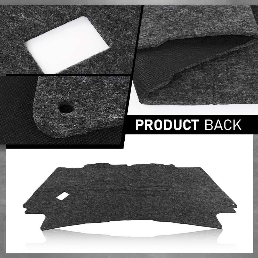 G-PLUS Hood Insulation Pad with Clips Compatible with 2002-2008 Dodge Ram 1500 Gas Only, Not for Diesel