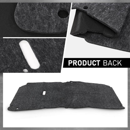 G-PLUS Hood Insulation Pad Heat Shield w/Clips Compatible with Ford F250 F350 F450 Super Duty 1999-2007/Fit Ford Excursion 2000-2007 Black Heat Blanket