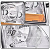 G-PLUS Headlights Fit Ford Expedition 1997-2002/Fit FordF150 1998-2003/Fit Ford F250 1988-1999 Left & Right Bumper Headlamps Clear Lens Chrome Housing Amber Reflector,faros delanteros