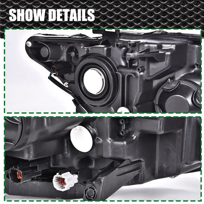 G-PLUS One Left Driver Side Headlight Compatible with Nissan Versa 2015-2019 Headlamp Halogen Clear Lens Chrome Housing Amber ReflectorBumper Headlamps,faros delanteros