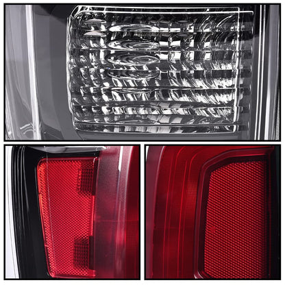 G-PLUS TRD PRO Tail Light Lamp Assembly w/Bulbs Compatible with Toyota Tacoma 2016-2023 - All Models Left Driver Side Clear Lens Black Housing 8156004200 TO2800201 Luces Traseras