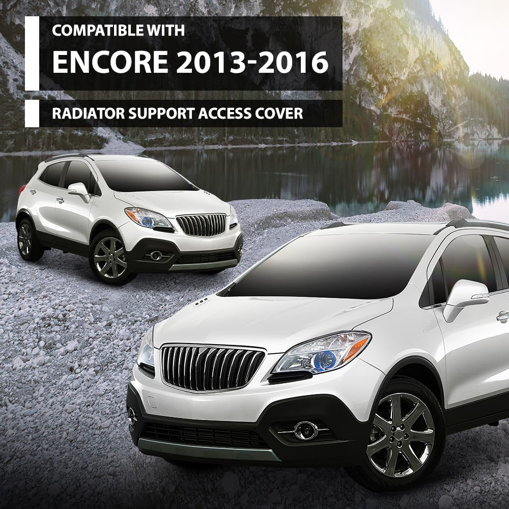 G-PLUS Radiator Support Access Cover Compatible with Buick Encore 2013 2014 2015 2016 95073187, GM1224114 Black