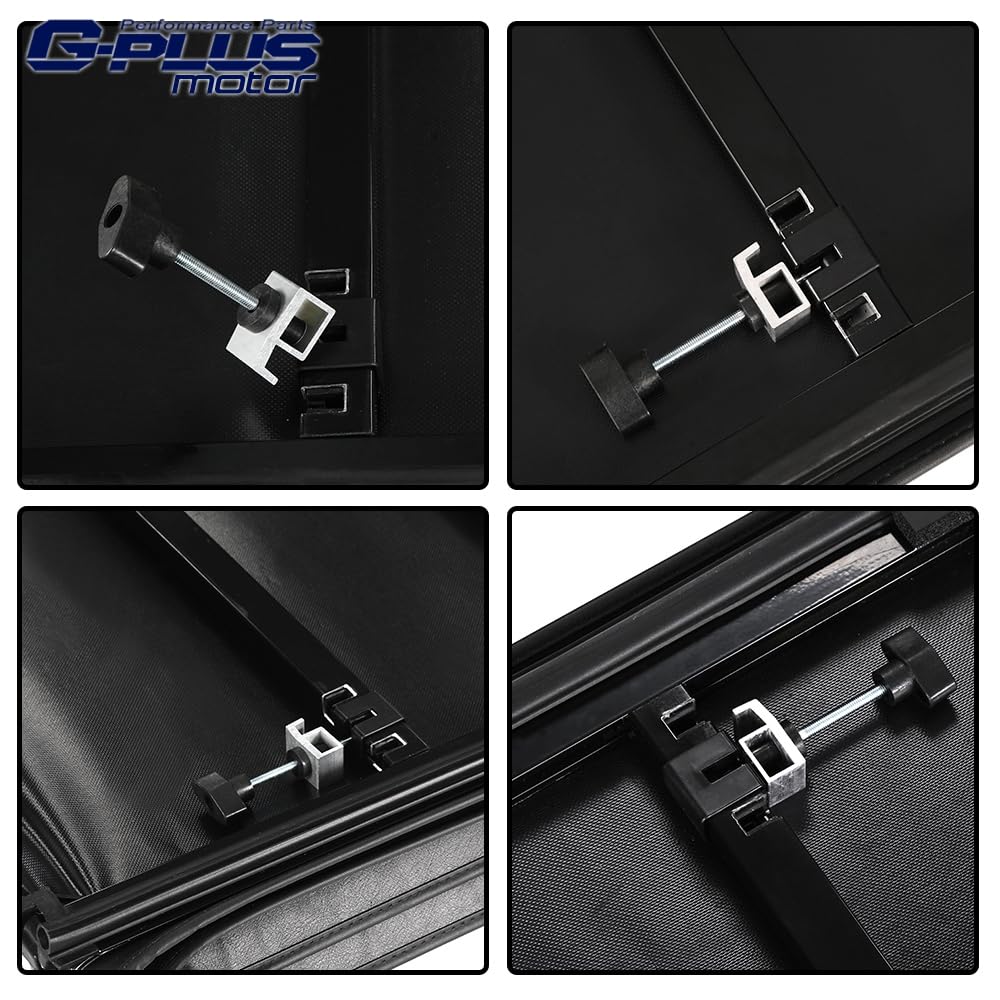 G-PLUS Soft Quad Fold Truck Bed Tonneau Cover Compatible with Toyota Tundra 2014-2021 Standard Short Bed 6'5''