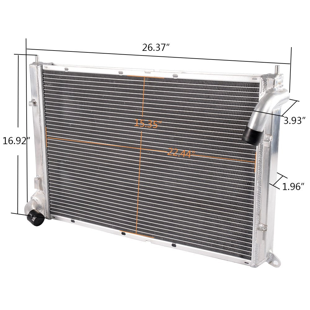 2 Row Core Radiator Compatible For MINI COOPER S 1.6L MT Supercharged R52 R53 2002 2003 2004 2005 2006 2007 2008 Aluminum Racing Performance Radiator Replacement