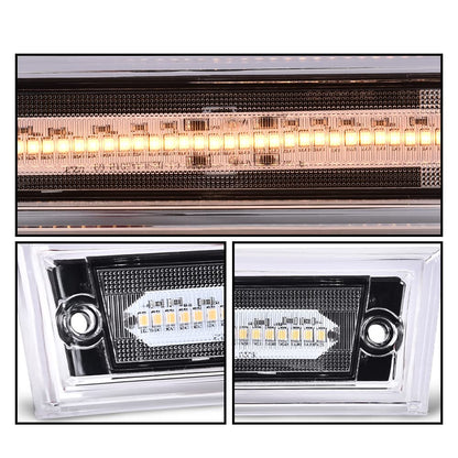 G-PLUS Amber LED Marker Light Compatible with Chevy C10 C20 C30 GMC 1981-1991 GM2550115, GM2551107 Clear Lens Front Side Marker Lamp