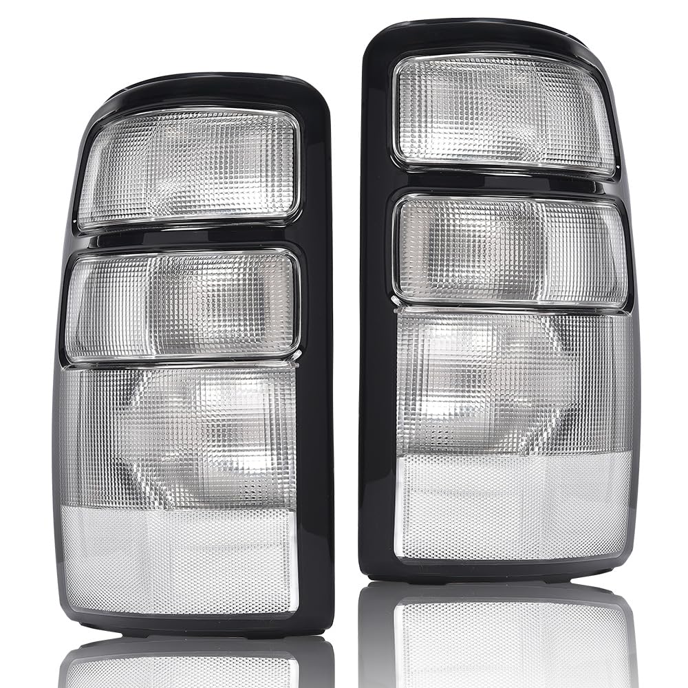 G-PLUS Tail Lights Rear Lamps,Compatible with Chevy Suburban 1500 2500/Tahoe 2000-2006, Fit GMC Yukon/Yukon Denali XL 2000-2006 Clear Lens Luces Traseras, Faros TraserosAssembly