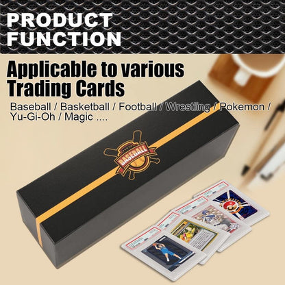 G-PLUS Graded Cards Holder Container Graded Card Storage Box Holds 50-55 Black Graded Card Box Graded Sports Card Storage Box