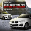 G-PLUS Front Bumper Lip Splitter Spoiler Compatible with BMW X3 G01 X4 G02 2017 2018 2019 2020 2021, Only Fit Model with M Sport Bumper Front Splitter Lip Gloss Black