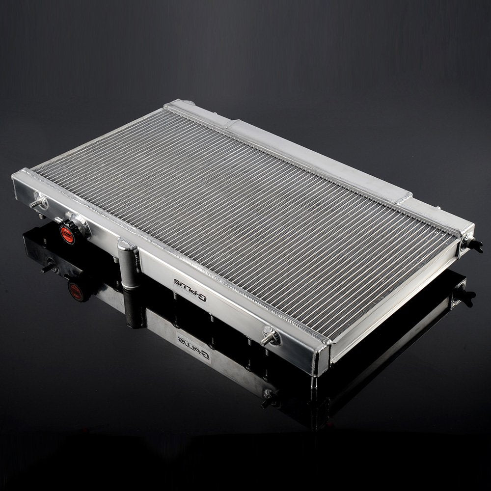 Aluminum Racing Cooling Radiator Stop Leak Compatible for Subaru Impreza GDA/GDB WRX STI Vers 7~9 2002 2003 2004 2005 2006 2007 Silver