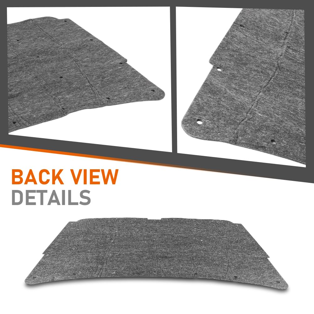 G-PLUS Hood Insulation Pad w/ Clips Compatible with Dodge Ram Truck 1981-1993 | OE Replacement | Noise & Heat Reduction | 1-Year Warranty