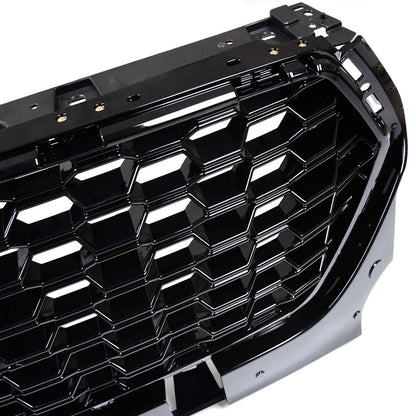 Honeycomb Front Bumper Grille Compatible with Ford Escape 2017-2018 Exterior Grill Glossy Black Protected Grille Guards With Honeycomb Mesh Style