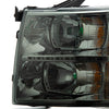 G-PLUS LED DRL Headlights, Fit 2007-2013 Chevy Silverado 1500/Fit 2007-2014 Chevy Silverado 2500 3500 & HD Models Bumper Headlamps, Smoky Lens Chrome Housing Amber Reflector,faros delanteros