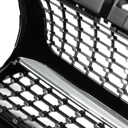 Compatible with W117 CLA Class CLA180 CLA200 CLA250 CLA260 CLA45 AMG 2014 2015 2016 Front Diamond Style Bumper Grille Upper Hood Grill Trim Shell Chrome Black