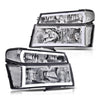G-PLUS LED Headlights Compatible with Chevy Colorado/GMC Canyon 2004-2012,Fit Isuzu i-280 i-350 2006,Fit Isuzu i-290 i-370 2007-2008 Headlamps Clear Lens Chrome Housing Clear Reflector