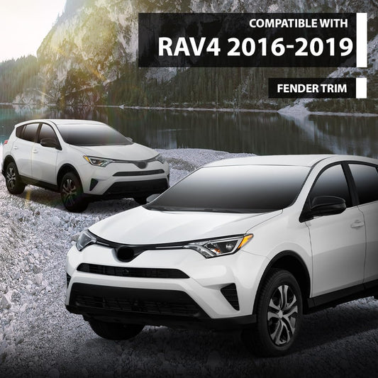 G-PLUS Front Fender Flares Compatible with Toyota RAV4 2016 2017 2018 2019 Driver and Passenger Side TO1291106, TO1290106, 756010R030, 756020R030