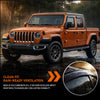 G-PLUS in-Channel Side Window Vent Visor Deflectors Rain Guards Compatible with Jeep Gladiator 2020-2026 Impact-Resistant PC 4 PCS Smoky