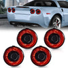 G-PLUS LED Rear Tail Lights Brake Lamp Compatible with Chevy Corvette C6 Coupe 2005-2013 Smoke Lens 25958215,22762674 luces traseras, faros traseros Luces Traseras Rear Brake Lamps Assembly