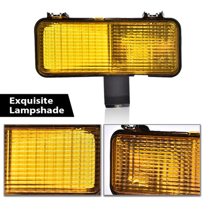 G-PLUS Front Turn Signal Light Assembly Compatible with 1981-1982 Chevy Suburban Fit Chevy Blazer PU Fit GMC Jimmy Suburban PU Driver Left Passenger Right Side Amber Lens Turning Signal Lights