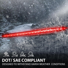 G-PLUS LED Third Brake Light for Benz C-Class W203 Sedan 2001-2007 Red Lens Clear Housing Close-up View