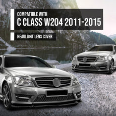 G-PLUS Headlight Lens Cover Right for Benz C-Class W204 2011-2015 Clear Front View